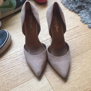 Nasty gal size 8 nude suede shoes